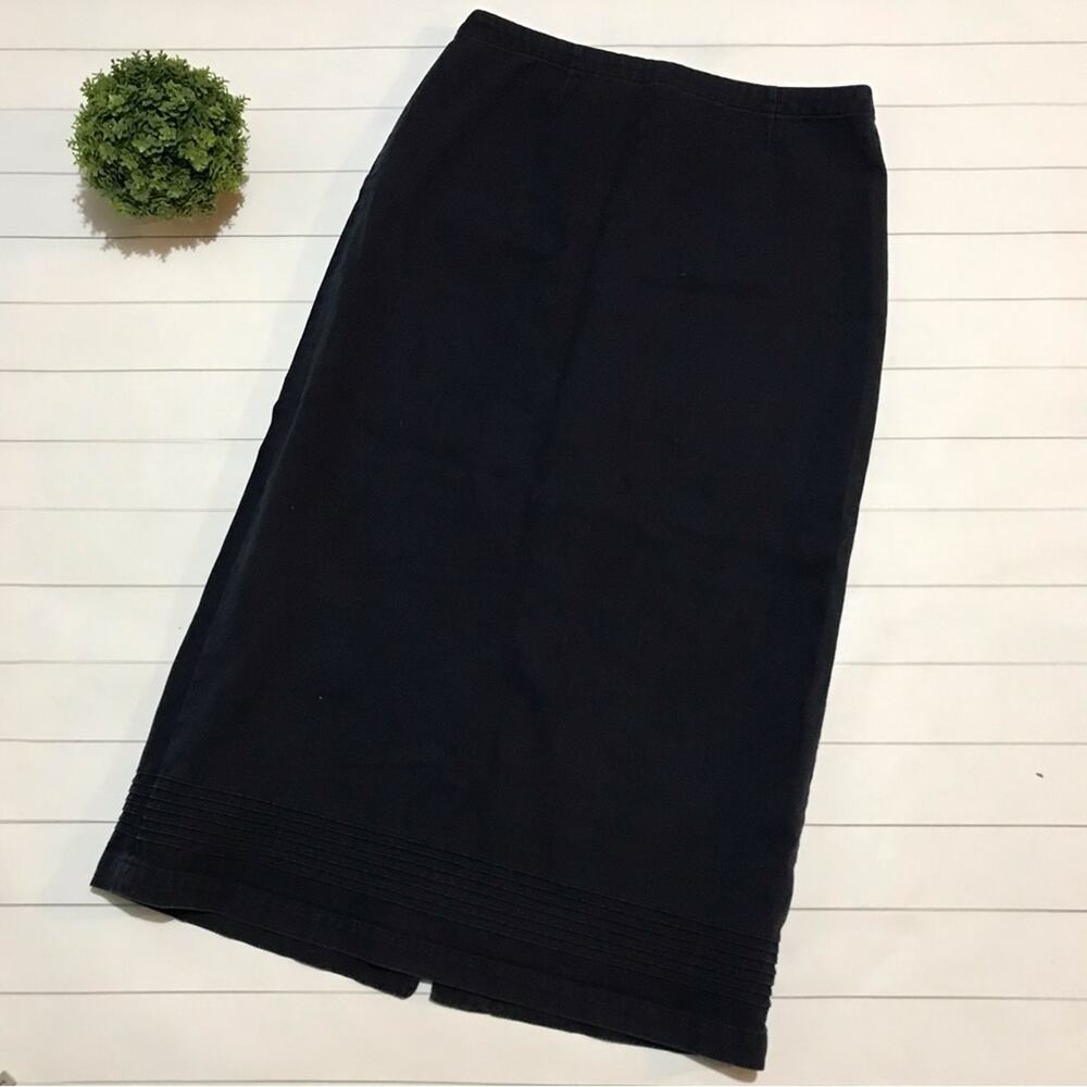 Christopher Banks Navy Blue Pleated Long Modest Midi Skirt Women’s‎ Size 10